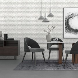 3D Wall Panels Peel and Stick 11PCS White Foam Brick Wallpaper for Bedroom Faux Stone Wall Panel Self-Adhesive Wallpaper (11PCS-10.65 Sq Ft, White)