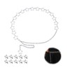 Metal Waist Chain Silver, Star Body Chains for Women, Adjustable
