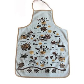 ACOUSMA Unisex Vintage Waterproof Apron Gold Chef Women Men Aprons for Home Kitchen, Restaurant, Coffee House