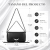 Bolso bandolera de piel para mujer, Bolso cruzado para mujer