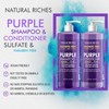 Natural Riches Purple Shampoo and Conditioner Set for Blonde, Silver