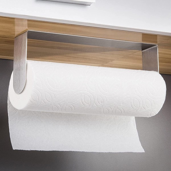 YIGII Sturdy Sus304 Stainless Steel Oval Paper Towel Holder Easy