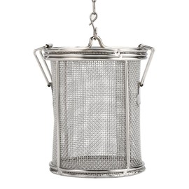 Stainless Steel Filter, Tea Ball Strainer Soup Seasonings Basket Tea Ball Loose Leaf Tea Steeper Seasoning Separation Filter (8 * 10cm)