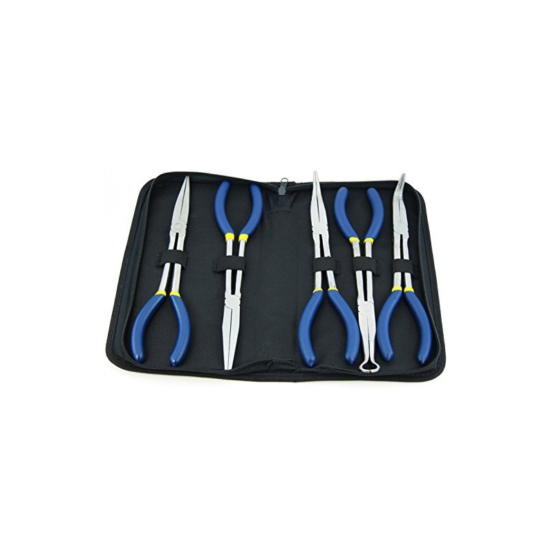 Elitexion 5pcs - 11 inches Long Needle Nose Pliers Set