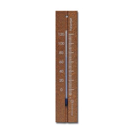 Analog Wall Thermometer Beechwood 7.8 inch Fahrenheit Temperature Scale (Walnut Finish)