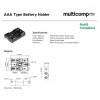 Multicomp Pro 3 x AAA Battery Casing Housing Enclosure Holder