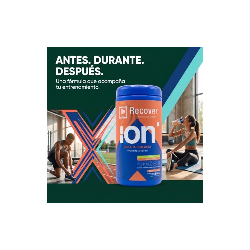 Ion Recover Electrolitos Polvo Actividad Deportiva Diaria Natural Lisina Espirulina