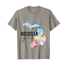 Michigan Girl Tie Dye State Michigan Lovers T-Shirt