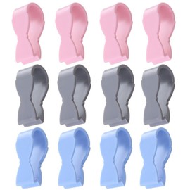 12Pcs Kitchen Towel Clip, Ushaped Towel Clip, with Strong Clamping Force, Suitable for Kitchen, Oven Handle, Bathroom Towel Rack, Dishwasher and Stove (Gray & Blue & Pink)