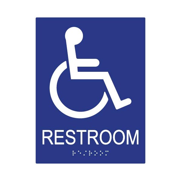 STOPSignsAndMore - ADA Compliant Accessible Symbol Restroom Wall Sign -