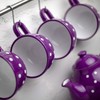 City to Cottage Purple and White Polka Dot Spotty Designer