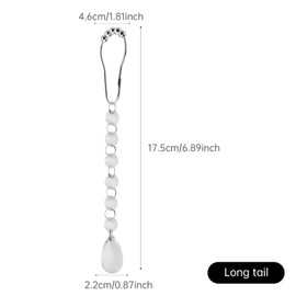 MovFlax Shower Curtain Hooks, Decorative Shower Curtain Clips with Hanging Clear Acrylic Water Drops for Bathroom Shower Rod, Rust Proof 304 Stainless Steel Shower Curtain Rings Set of 12