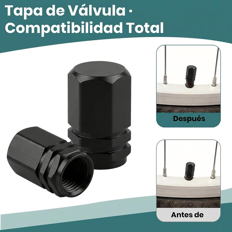 16pcs Tapas De Válvula con Cierre para Neumático De Automóvil,