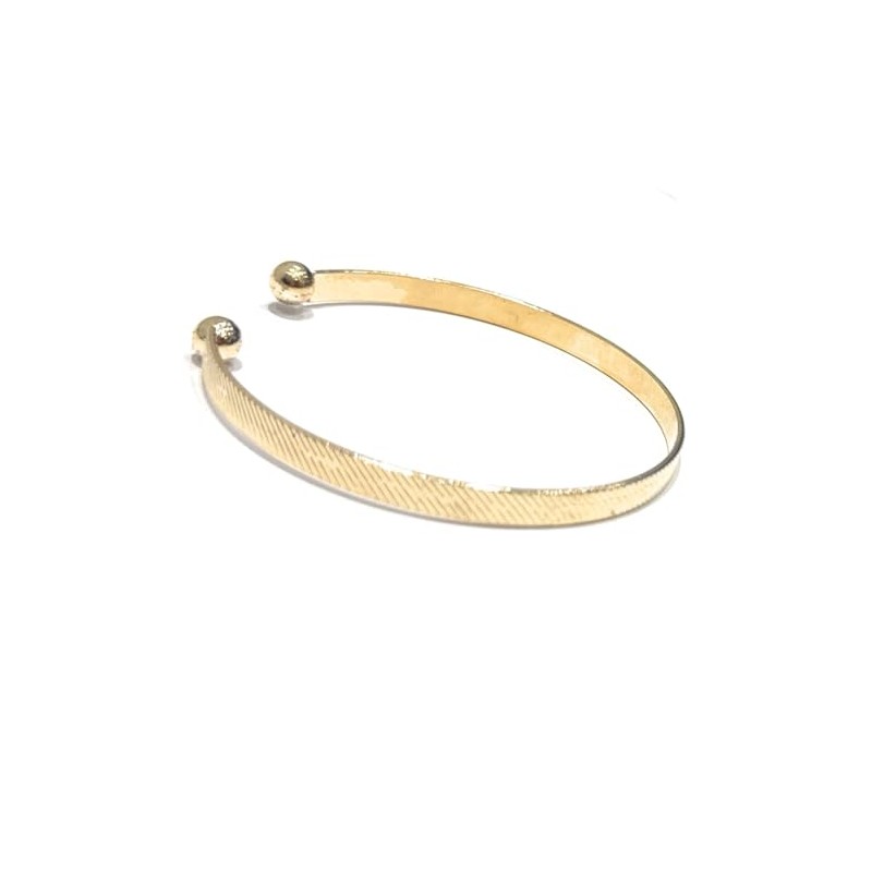 Linear Gold Open Bracelet