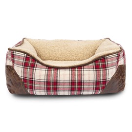 Harry Barker Red & Cream Plaid Bed Small