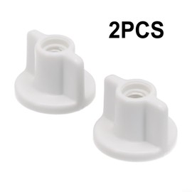 2 Stück WC-Sitz-Rückmutter für 6 mm Schraube, weißer Kunststoff, WC-Sitz-Befestigung an der Unterseite, Ersatz-WC-Deckelbeschläge für die obere Montage von WC-Sitz-Scharnieren