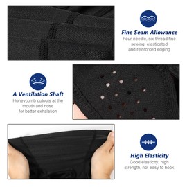 TAGVO Quick-Drying Balaclava, Ice Silk, Refreshing, Breathable, Swimming, Wave Rider, Anti UV Face Mask, Outdoor Sandy Shore Sports Balaclavas for Teenagers, Men, Women, black, Unit size