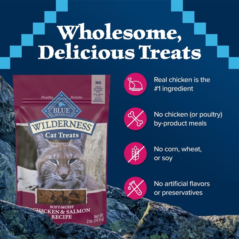 Blue Buffalo Wilderness Grain Free Soft-Moist Chicken & Salmon Cat