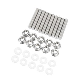Motoforti 10pcs Stainless Steel Exhaust Manifold Bolt Stud Hardware for Car Long-lasting