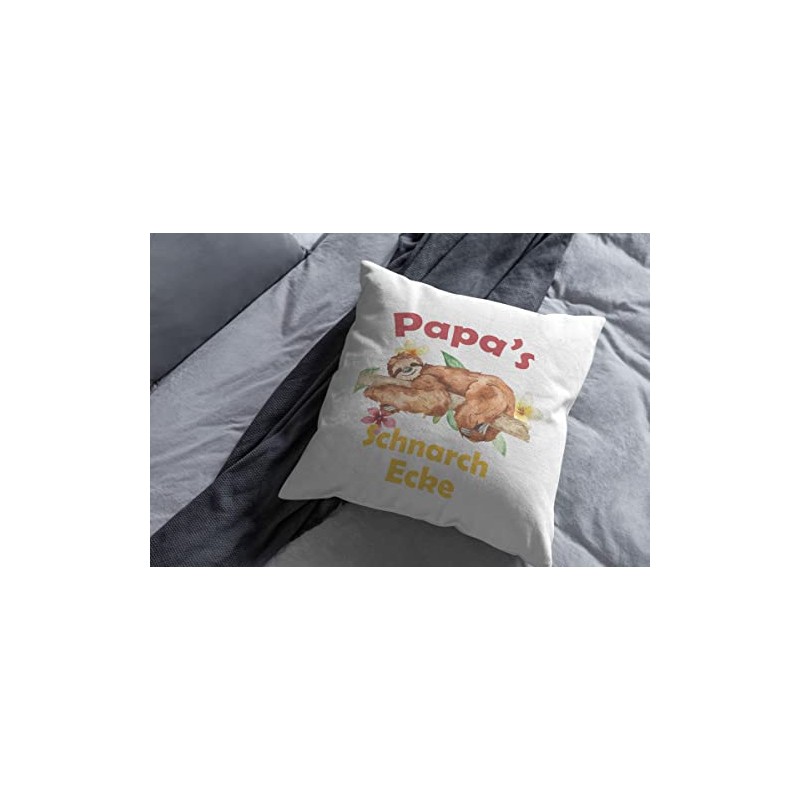 WarmherzIch Papas Schnarchecke Cushion Cover without Filling 45 cm Cotton