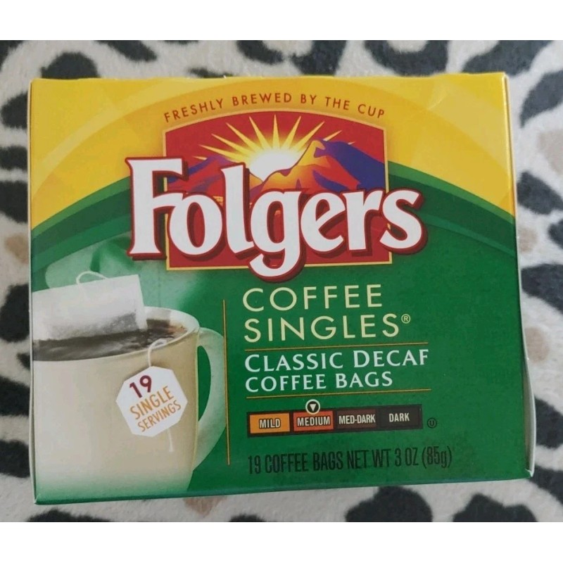 Folgers Coffee Singles Classic Decaffeinated Coffee Bags - 19 Count