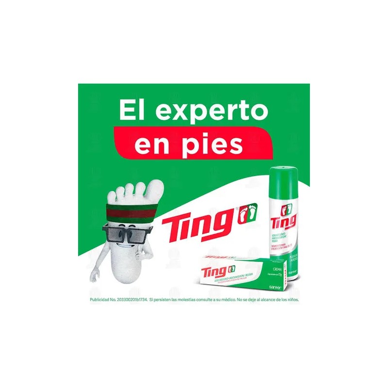 Ting Antimicotico Desodorante Mal Olor Pies Polvo 160g