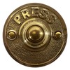 PRESS Retro Push Button Doorbell in Brass (Brass)