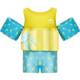 Gogokids Toddler Floaties, One Piece Swimsuit with Bulit-in Floatation and Arm Wings for Boys and Girls 20-50 lbs, Kids Swim Vest