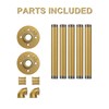 Industrial Gold Pipe Clothing Rack, Wall Ceiling Mounted Clothes Garment