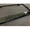 BLVD 1x (Black) TURBO 3D Emblem BLACK Stainless License Plate