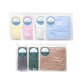L'Ange Baby Bath Towel - 9 Layers 100% Cotton Muslin, Super Quick Dry, Medical Grade Packaging for Infants and Newborns - 28 x 37in - Gray