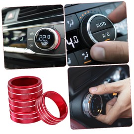 PACKOVE 4pcs Car Air Conditioner Knob Rings Covers Stylish Interior Auto Accessories for Enhanced Grip and Protection Compatible Air Conditioning Units