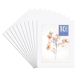 Golden State Art, Pack of 10, 16x20 for 12x16 White Color Picture Photo Mat -White-core, Acid-Free - Great for Frames, Artwork, Prints, Pictures