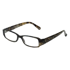 Corinne McCormack Desinger Reading Glasses Libby in Gold Snake Skin