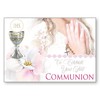 First Holy Communion Wooden Plaque Card pink design