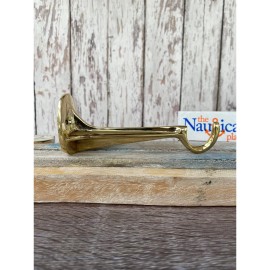6" Solid Brass Ship Lantern Hanger - Heavy Duty - Wall Mounted Hook - Nautical