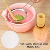 Matcha Set (8 PCS),Pink Matcha Whisk Set Inclded Ceramic Matcha