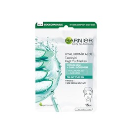 Garnier Skin Naturals Mascarilla de tela de aloe hialurónico con extracto de aloe vera, súper hidratante, cualquier tipo de piel, incluso sensible (6 unidades)