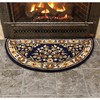 Minuteman International Blue, 44x22-in Oriental Half Round Rug