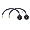 GasSaf 2FT RV Pigtail Propane Hose QCC1 Connector with Acme