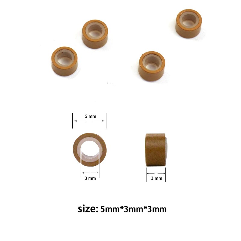 1000 unidades de microanillos forrados de silicona de 5 mm
