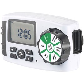 Royal Gardineer Accessories for Lawn Irrigation System: Irrigation Computer BWC-400 for 4 Irrigation Adaptors, Magnetic Valve (Garden Irrigation Computer, Automatic Watering Timer)