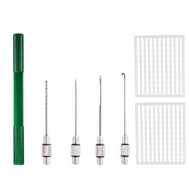 Carp Fishing Bait Rig Needle: Carp Coarse Fishing Baiting Rig Tool - Baiting Needle Swinger Driller Set - Green