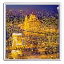 Gold Picture Frames 4x4 Glitter Picture Frame Picture Frame Cute Liquid Acrylic Photo Frames for Family Friends Couples Gifts, Mount for 4x4 inch (10x10 cm) Picture