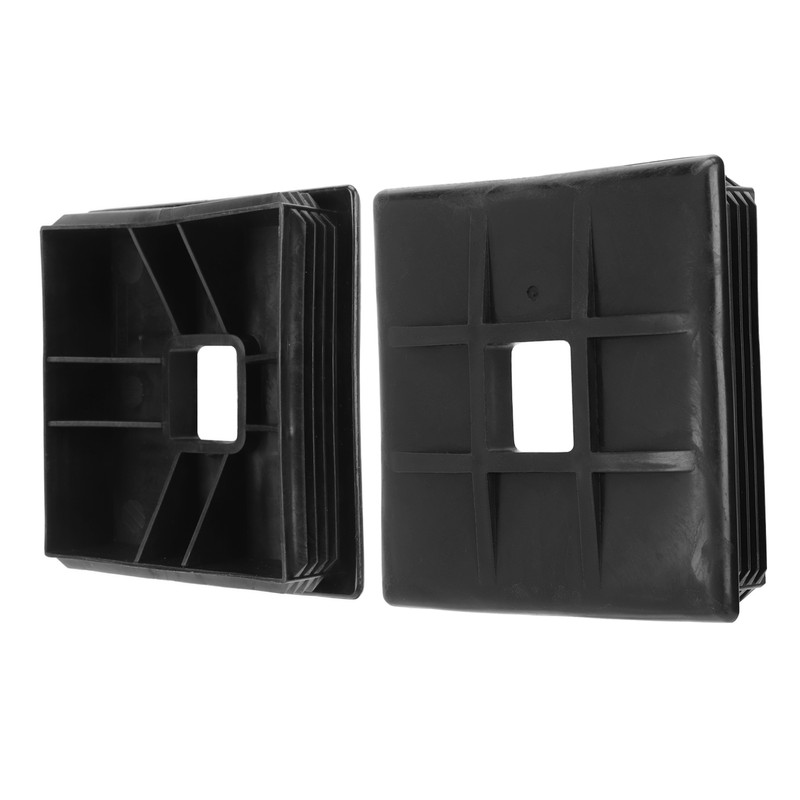 2 Pcs 4in Square Bumper Cap ABS Pipe Hole Plug