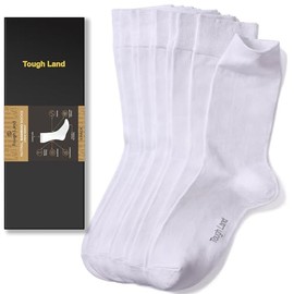 Tough Land Men's Dress Socks Viscose for Bamboo - 5 Pairs in a Box, Breathable, and Luxuriously Soft