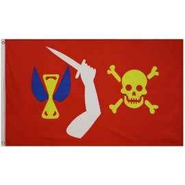 Christopher Moody Pirate Flag 3x5ft Poly - Mighty-Locked Stitching - Perfect for Indoor or Outdoor Flying!
