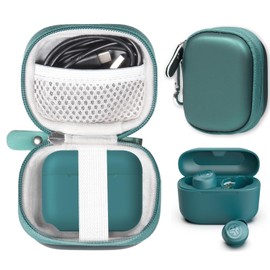 CaseSack Case for Lab Go Pop+, Go Air Pop, Air, Air Tones+/ Tones, JBuds Mini True Wireless Earbuds, Compact Organizer for The Charger case and Charger Cord (Green)