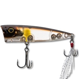 LMAB Topwater Splash Vibe 70F 7 cm Popper Fishing, Lead-Free, Popper Fishing Lure, Surface Wobbler, Surface Bait, Pike, Plopper Fishing, Perch, ASP Bait (Ayu)