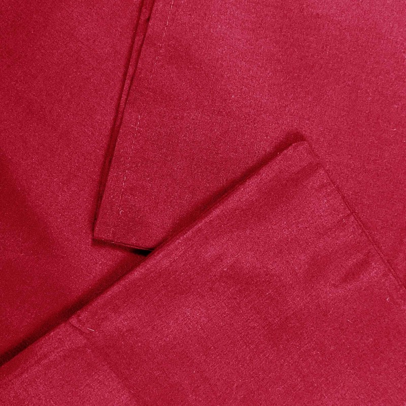 Luxton Set of 2 King Size Pillowcases, Solid Plain Red